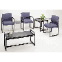 Lesro Sheffield S1301G3 Reception Office Lounge Seating, Metal Frame with Sled Base