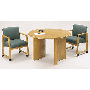 Office Conference Table, 48" Round Furniture, Curved Panel Base