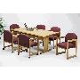 Lesro Contemporary V1760T5 Rectangular Conference Table, 60" x 36",Trestle Base, Office Table