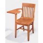 Traditional Mid Back Wood Bankers Chair with Tablet, Americana Series