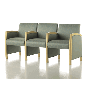 Studio Q Healthcare Inspire 3 Seat Guest Lobby Chair