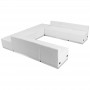 Flash Furniture ZB-803-710-SET-WH-GG HERCULES Alon Series White Leather 8 Pieces Reception Configuration