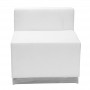 Flash Furniture ZB-803-CHAIR-WH-GG HERCULES Alon Series White Leather Chair with Brushed Stainless Steel Base