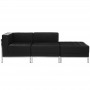 Flash Furniture ZB-IMAG-SET6-GG HERCULES Imagination Series Black Leather 3 Piece Chair and Ottoman Set