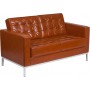 Flash Furniture ZB-LACEY-831-2-LS-COG-GG Bonded Leather loveseat in Cognac