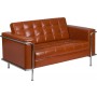 Flash Furniture ZB-LESLEY-8090-LS-COG-GG Bonded Leather loveseat in Cognac