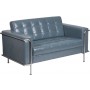 Flash Furniture ZB-LESLEY-8090-LS-GY-GG Bonded Leather loveseat in Gray